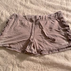 Girls Grey Shorts with Braided Design on Sides